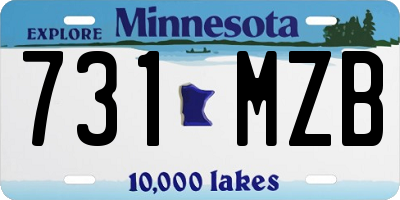 MN license plate 731MZB