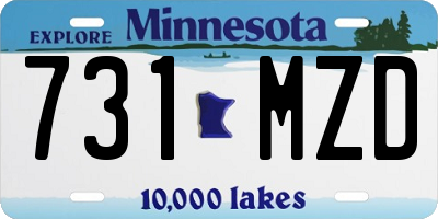 MN license plate 731MZD