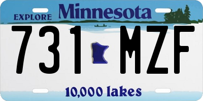 MN license plate 731MZF