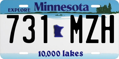MN license plate 731MZH