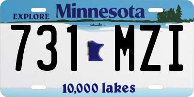 MN license plate 731MZI