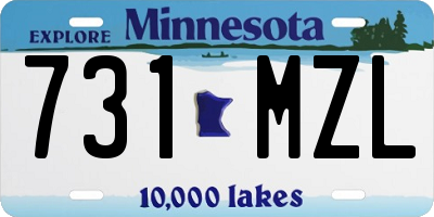MN license plate 731MZL