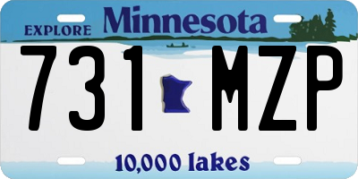 MN license plate 731MZP