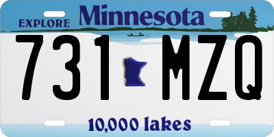 MN license plate 731MZQ
