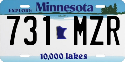 MN license plate 731MZR