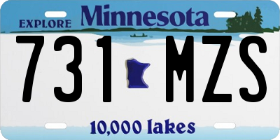 MN license plate 731MZS