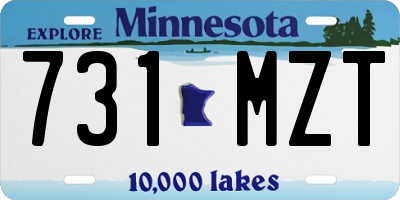 MN license plate 731MZT
