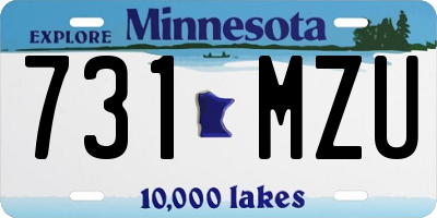 MN license plate 731MZU