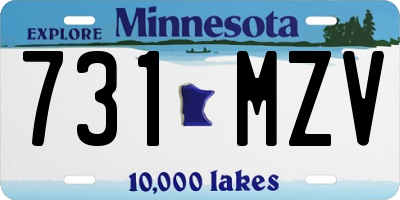 MN license plate 731MZV