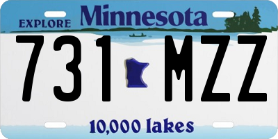 MN license plate 731MZZ
