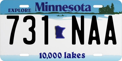 MN license plate 731NAA