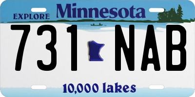 MN license plate 731NAB