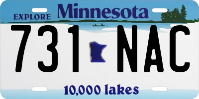 MN license plate 731NAC