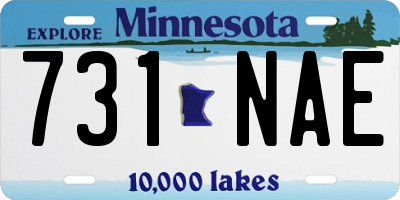 MN license plate 731NAE
