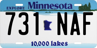 MN license plate 731NAF