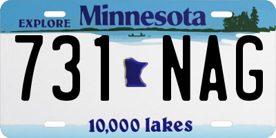 MN license plate 731NAG