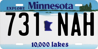 MN license plate 731NAH