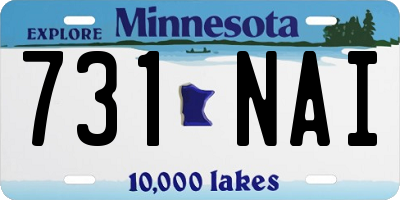 MN license plate 731NAI