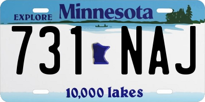 MN license plate 731NAJ