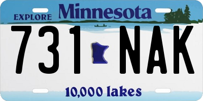 MN license plate 731NAK