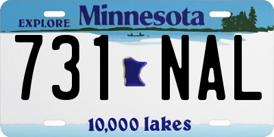 MN license plate 731NAL