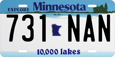 MN license plate 731NAN