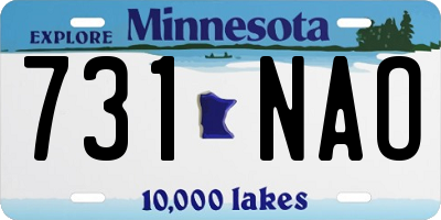 MN license plate 731NAO