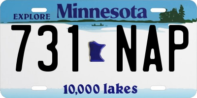 MN license plate 731NAP