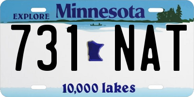 MN license plate 731NAT