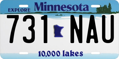 MN license plate 731NAU