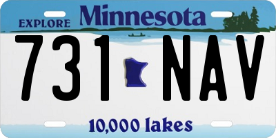 MN license plate 731NAV