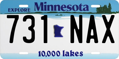 MN license plate 731NAX