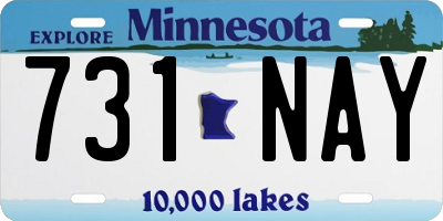 MN license plate 731NAY