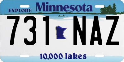 MN license plate 731NAZ
