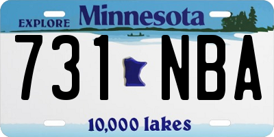 MN license plate 731NBA