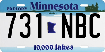 MN license plate 731NBC