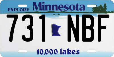 MN license plate 731NBF