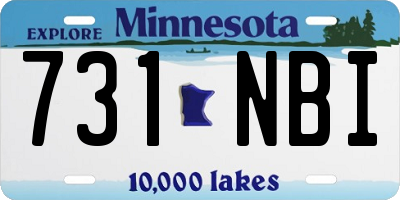 MN license plate 731NBI