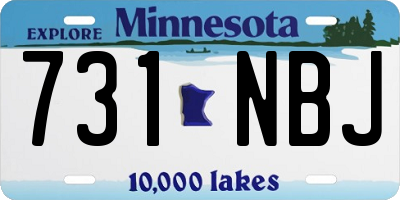 MN license plate 731NBJ
