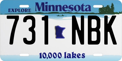 MN license plate 731NBK