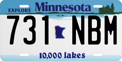 MN license plate 731NBM
