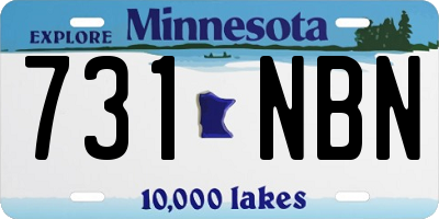 MN license plate 731NBN