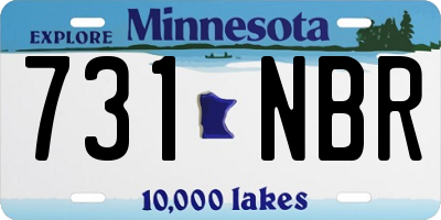 MN license plate 731NBR
