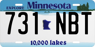 MN license plate 731NBT