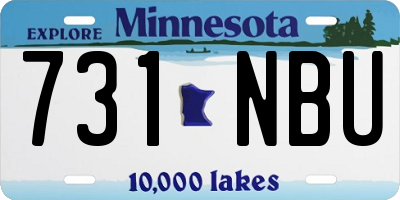 MN license plate 731NBU