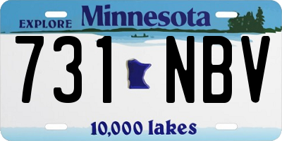 MN license plate 731NBV