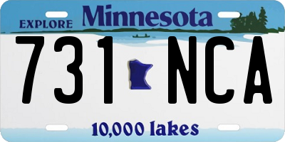 MN license plate 731NCA