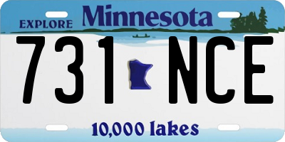 MN license plate 731NCE