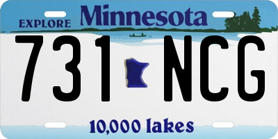 MN license plate 731NCG