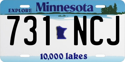 MN license plate 731NCJ